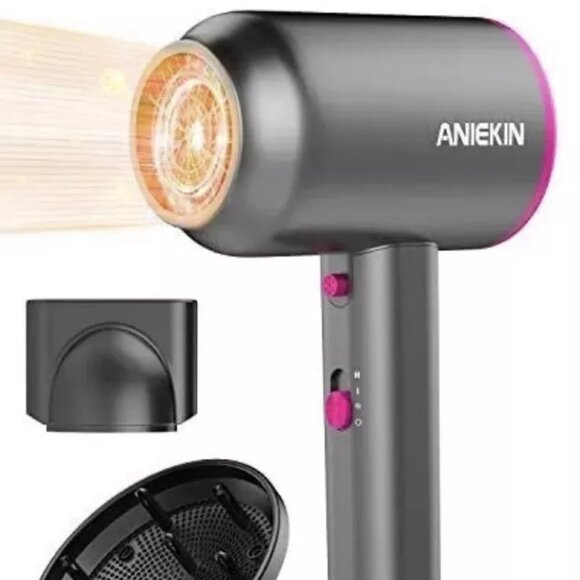 ANIEKIN Hair Blow Dryer 1875W w/ Diffuser Travel Ionic Constant Temperature  2M1 - Picture 1 of 4